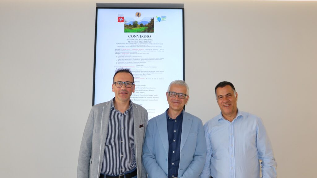 Dirigenti del Consorzio e del Genio Civile al convegno di Lucca