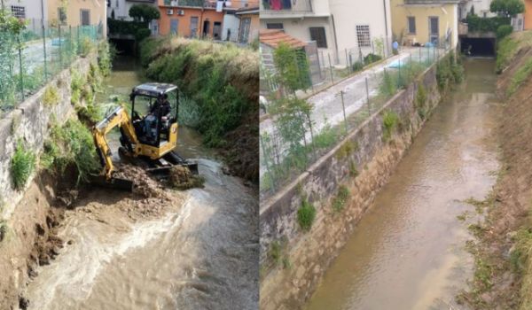 Prima e dopo, intervento sulla Gora del Molino ad Altopascio