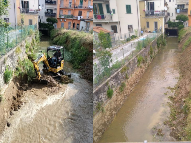 Prima e dopo, intervento sulla Gora del Molino ad Altopascio