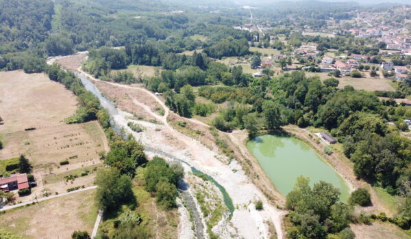 L'area di intervento lungo il torrente Taverone a Licciana