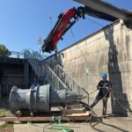Lavori di manutenzione all'idrovora di Aulla