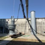 Lavori di manutenzione all'idrovora di Aulla